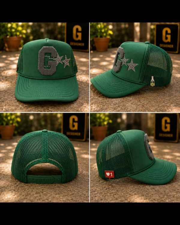 LGD Signature Trucker Hat Green And Gray