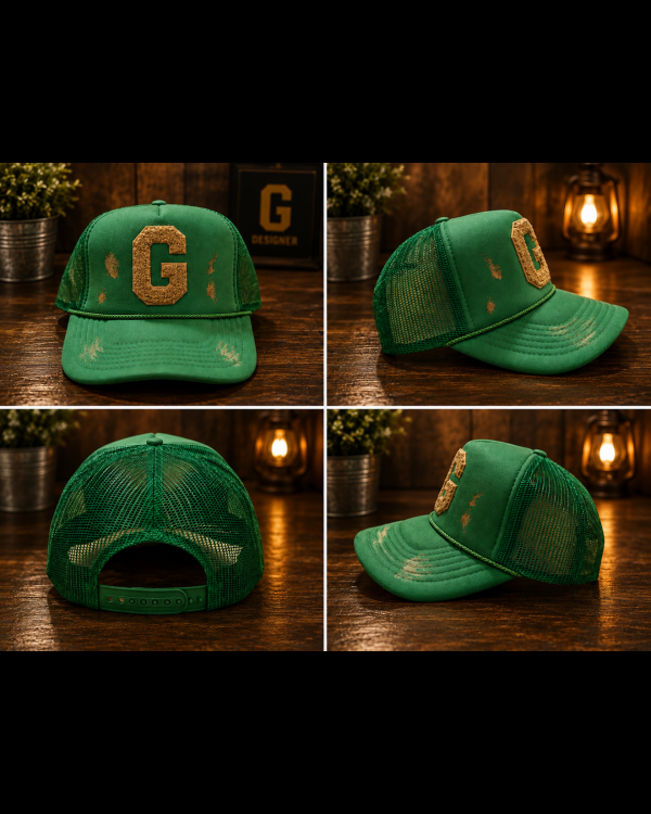 LGD Signature Trucker Hat Green and Gold