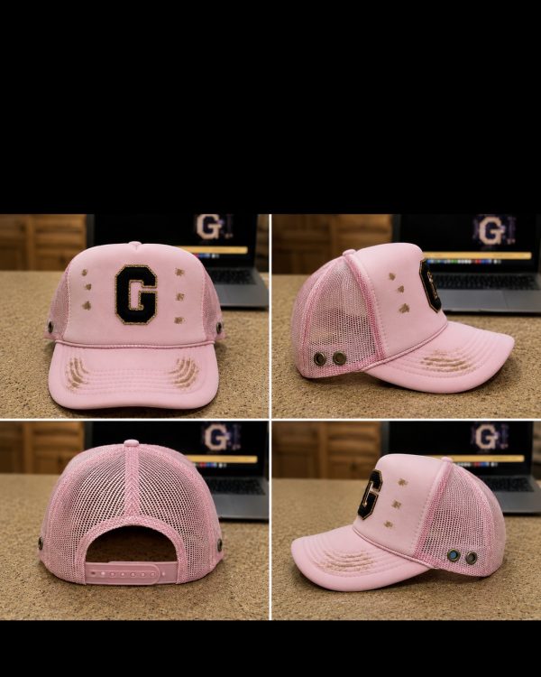 LGD Emerald Green Trucker Hat Pink and Black