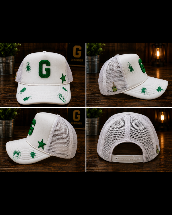 LGD Signature Trucker Hat White and Green
