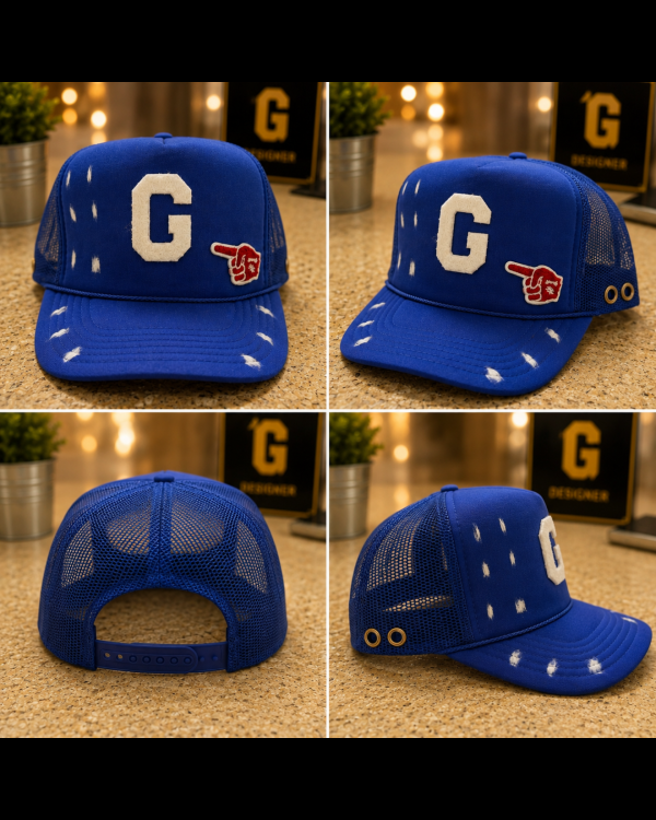 LGD Signature Trucker Hat Blue and White