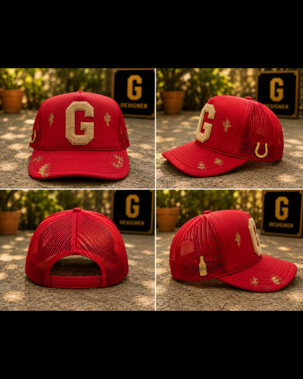 LGD Emerald Green Trucker Hat Red and Gold