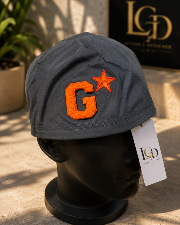 LGD stretch skull cap Gray and Orange