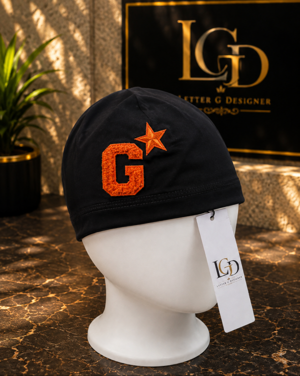 LGD stretch skull cap Black and Orange