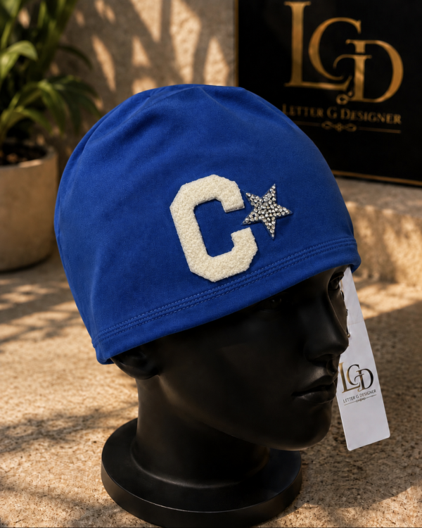 LGD stretch skull cap Blue and White