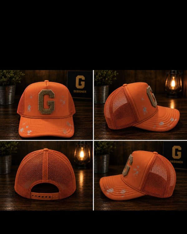 LGD Emerald Green Trucker Hat Orange and Gold